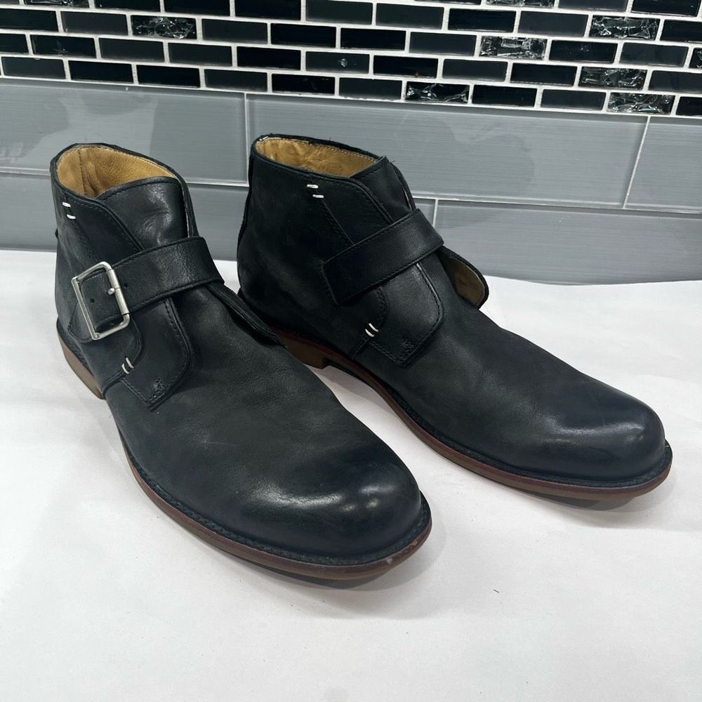 UGG Australia Graham Monk Strap Boots Black Leather Size 11